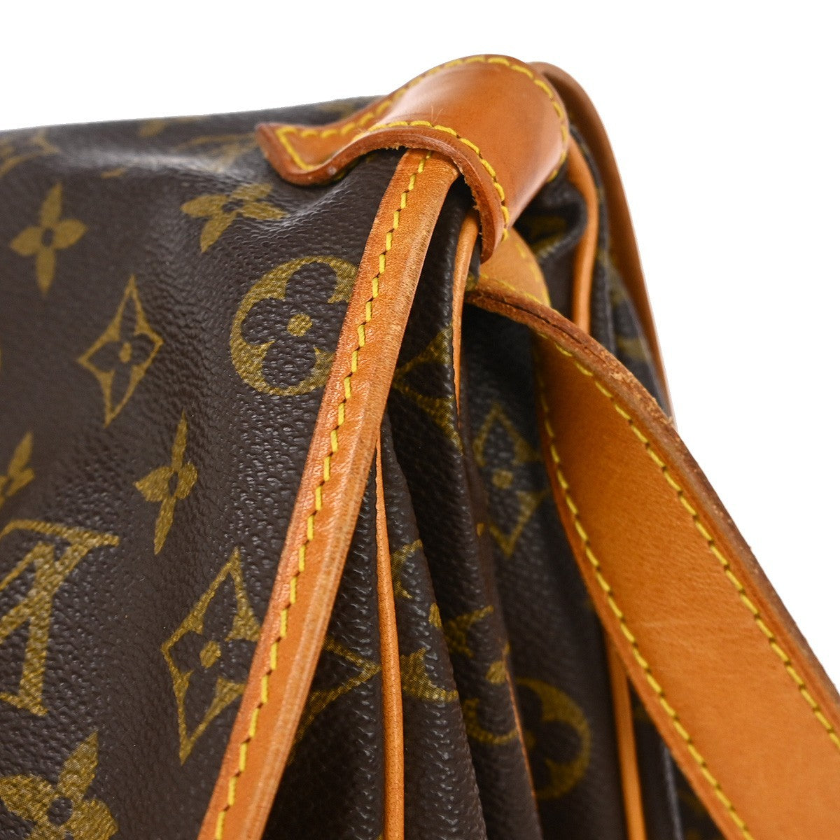 Louis Vuitton Saumur Handbag Monogram Canvas Brown Canvas Shoulder Bag