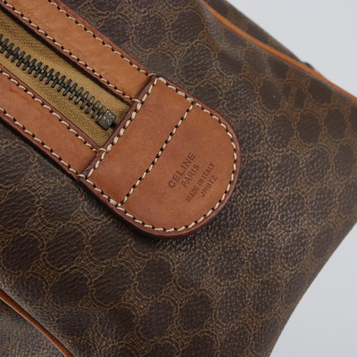 Celine Macadam Handbag Macadam With Leather Brown Canvas Shoulder Bag Bag
