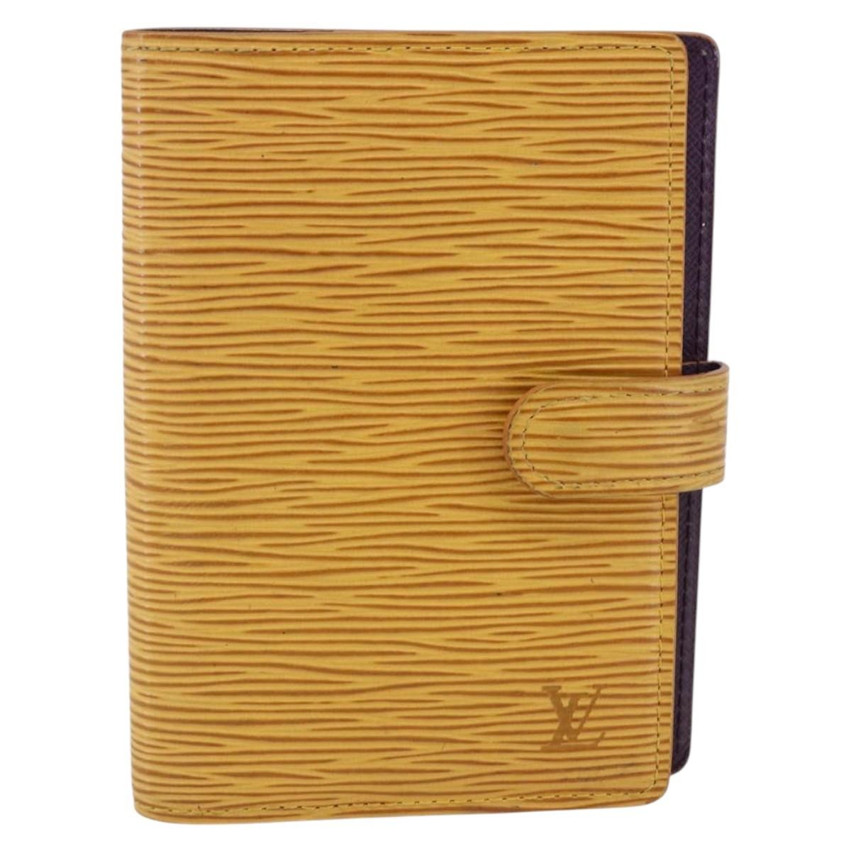 Louis Vuitton Agenda Cover Epi Leather Yellow Leather Wallets Accessory