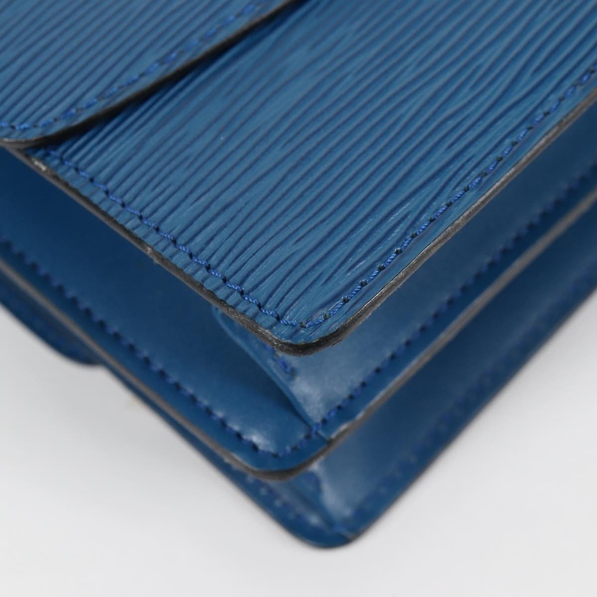 Louis Vuitton Grenelle Shoulder Bag Epi Leather Blue Leather Shoulder Bag