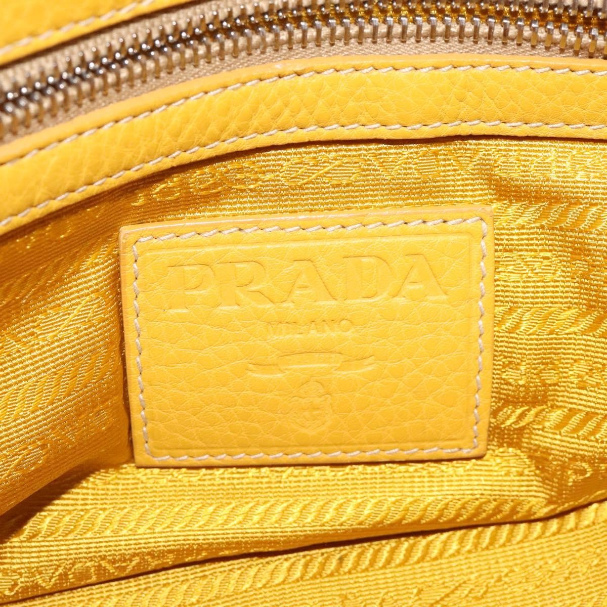 Prada Vintage Handbag Leather Yellow Leather Handbag