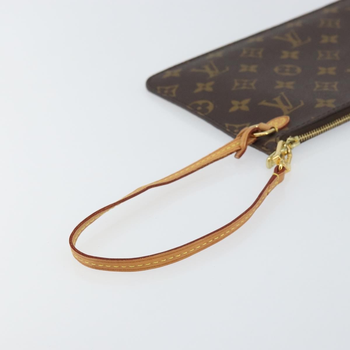 Louis Vuitton Neverfull Pochette Monogram Canvas Brown Canvas Clutche & Pouche Bag