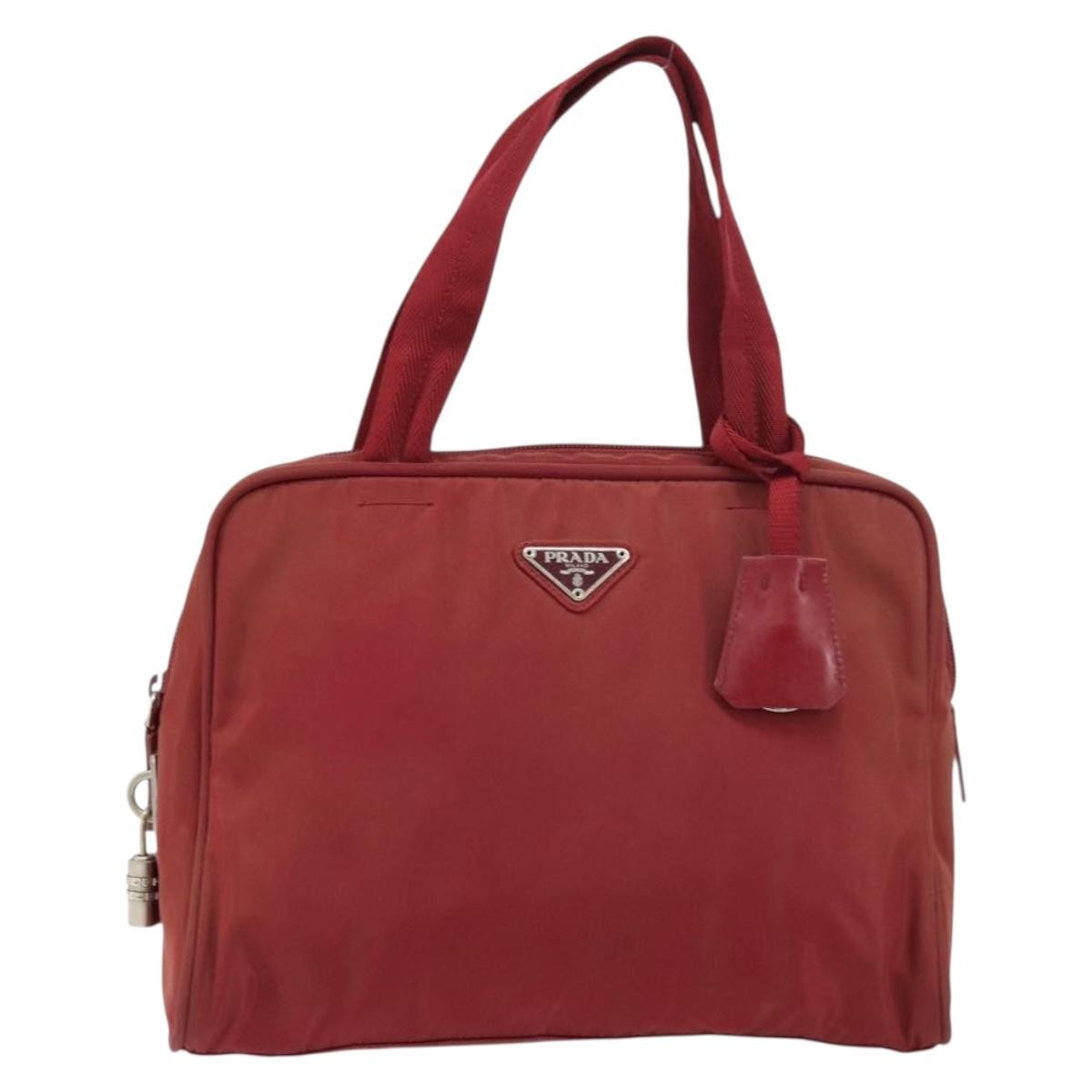 Prada Zip Around Tote Tessuto Red Nylon Shoulder Bag Bag