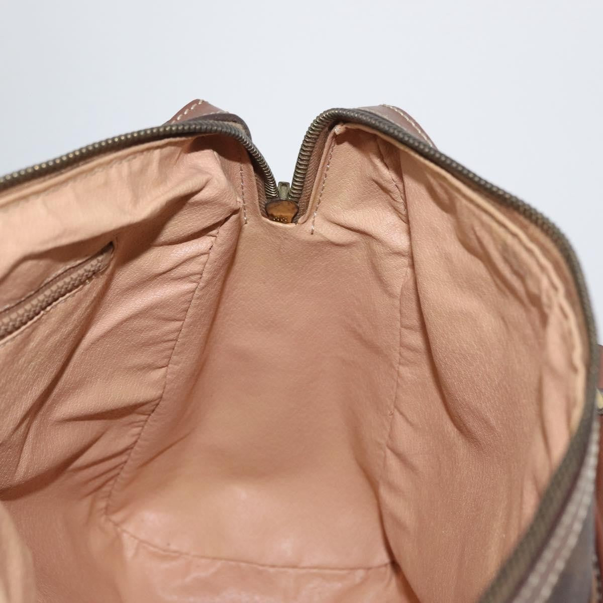 Celine Vintage Macadam Handbag Canvas And Leather Brown Canvas Handbag