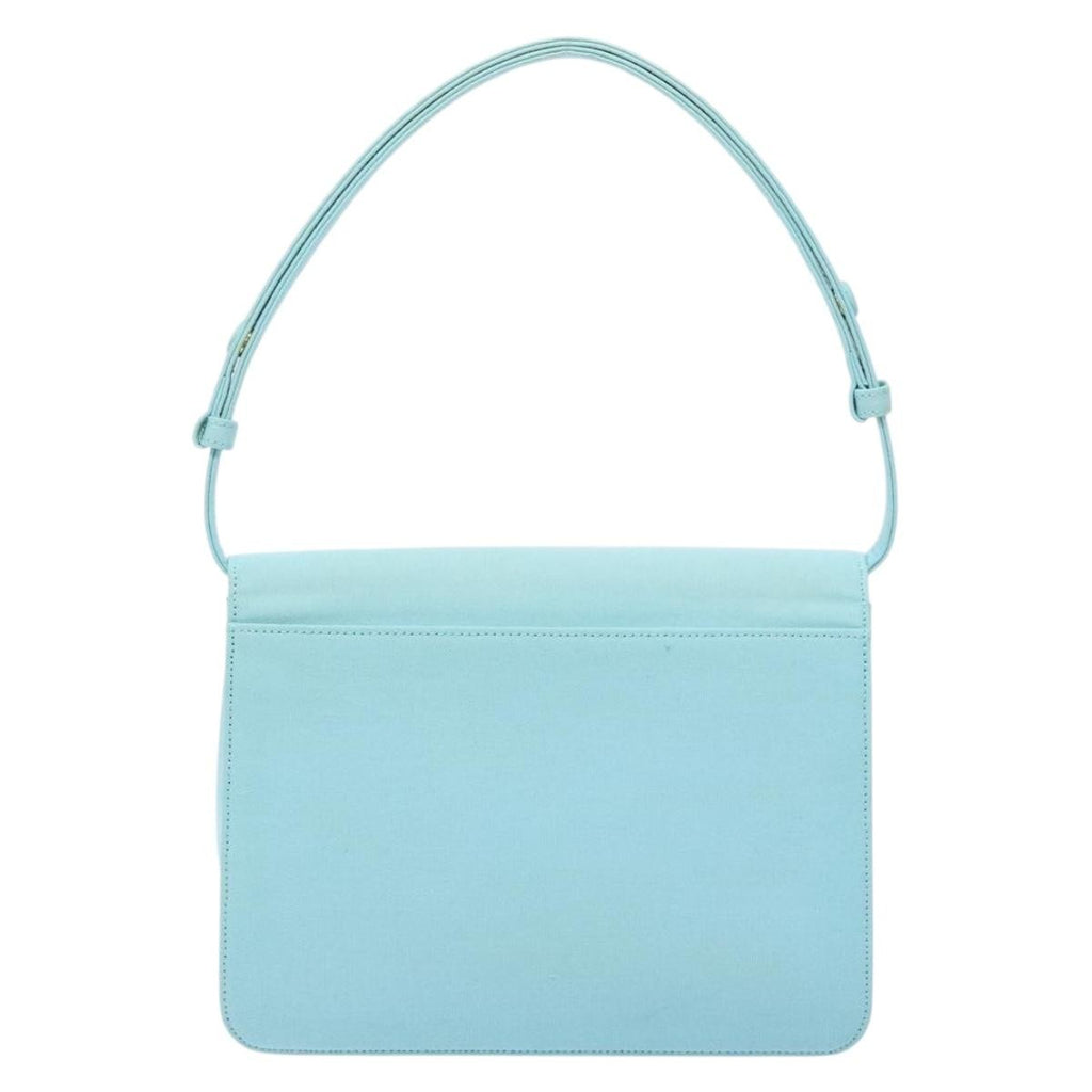Saint Laurent Vintage Shoulder Bag Canvas Blue Canvas Shoulder Bag Bag (Pre-Owned)