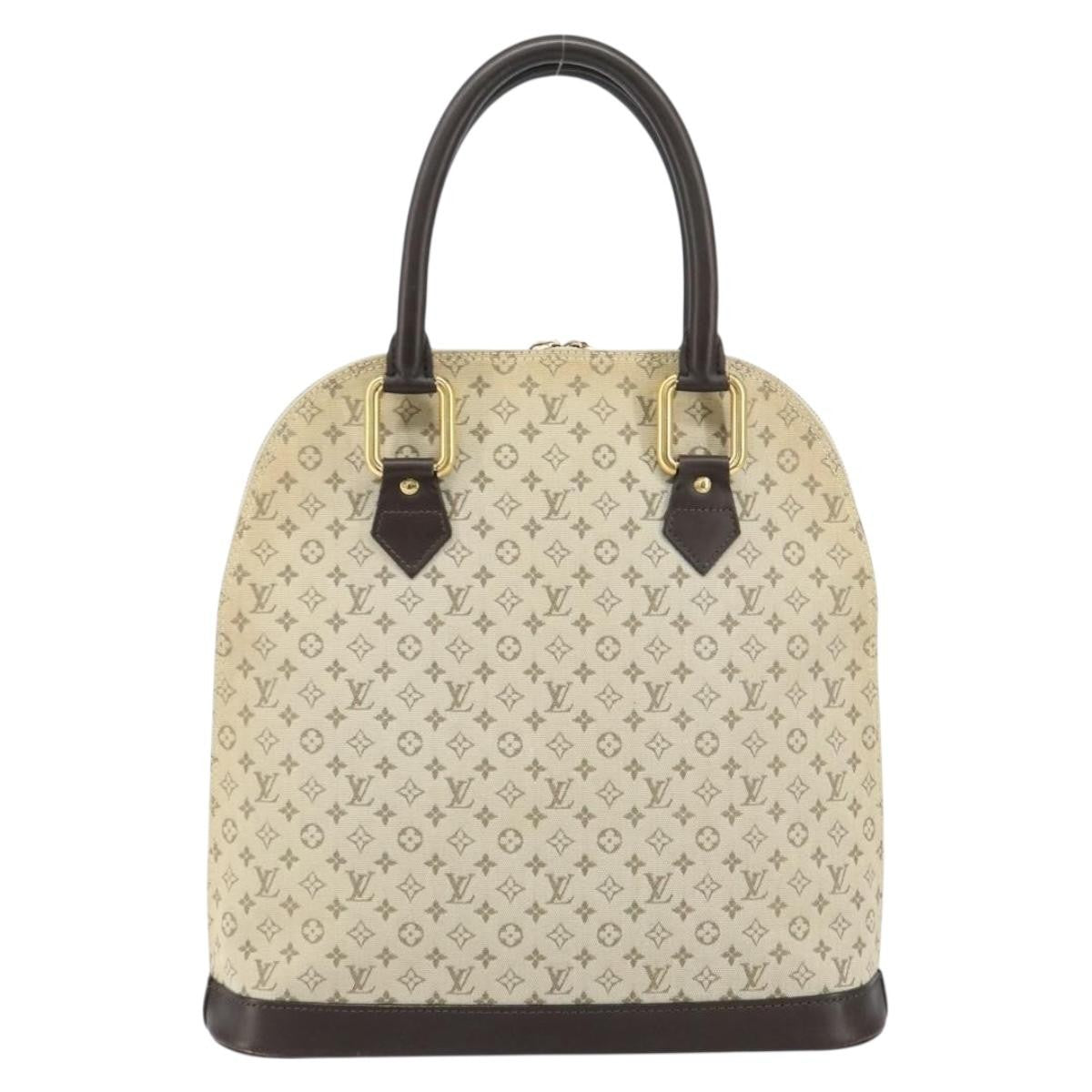 Louis Vuitton Alma Handbag Mini Lin Monogram Khaki Canvas Handbag