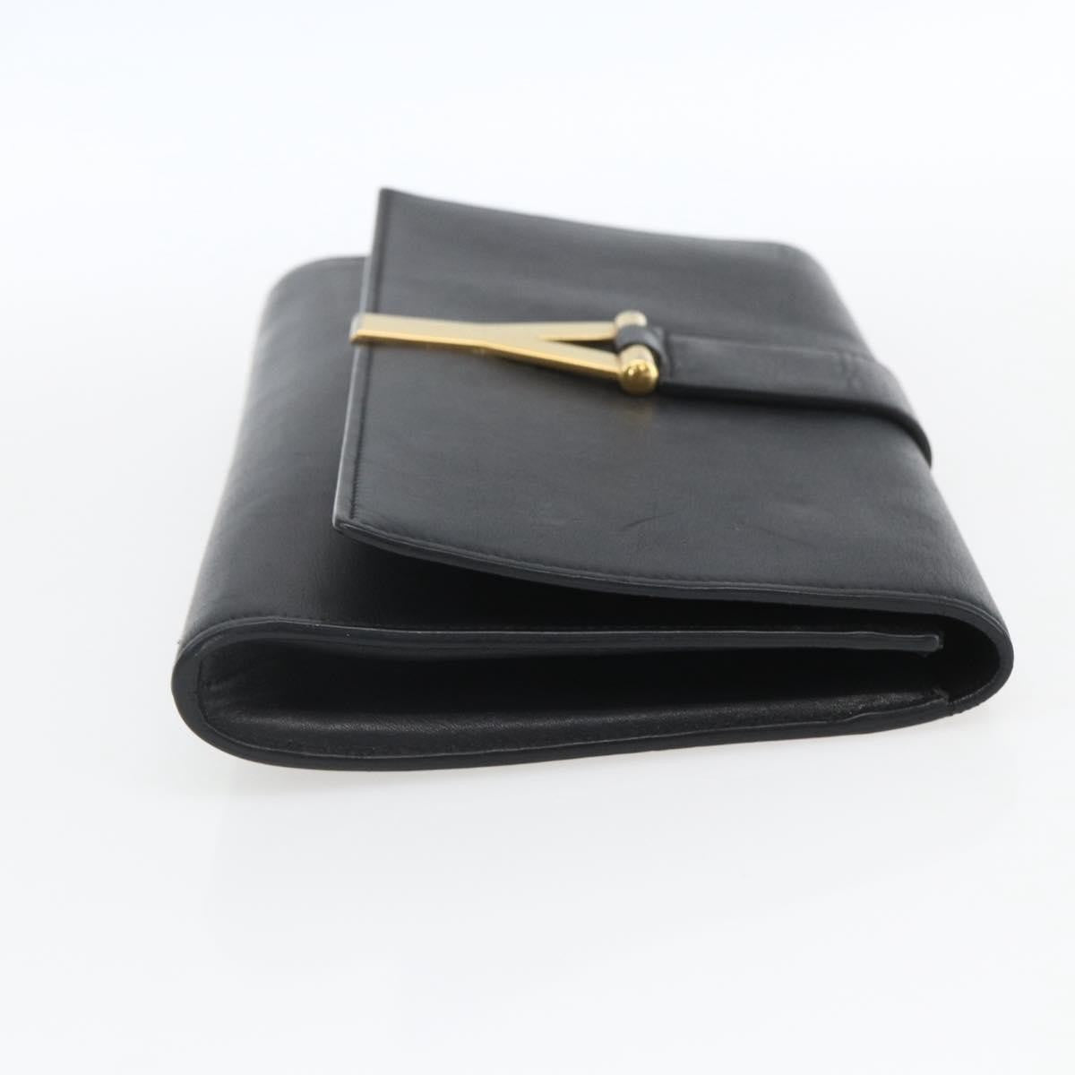 Saint Laurent Chyc Clutch Leather Black Leather Clutche & Pouche Bag (Pre-Owned)