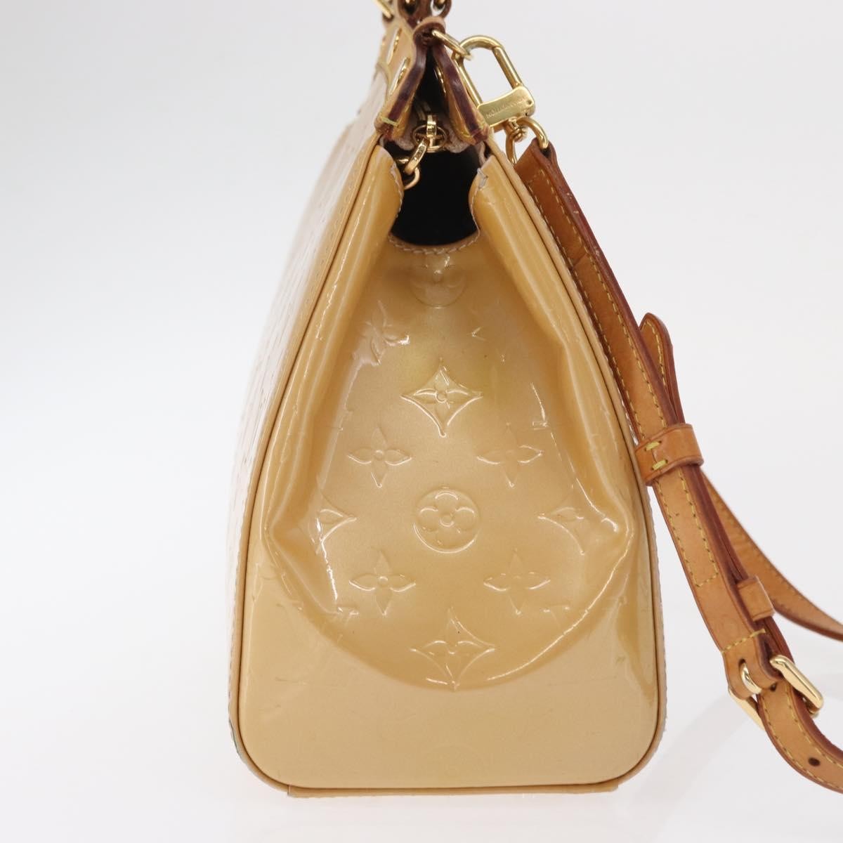 Louis Vuitton Blair Monogram Vernis Beige Patent_Leather Handbag