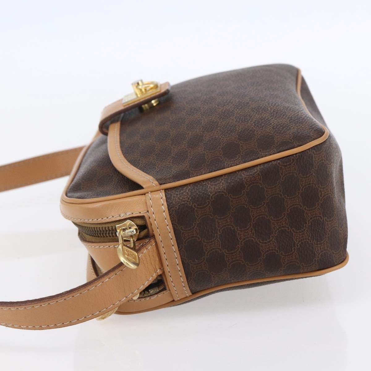 Celine Macadam Shoulder Bag Pvc Leather Brown Pvc Shoulder Bag Bag