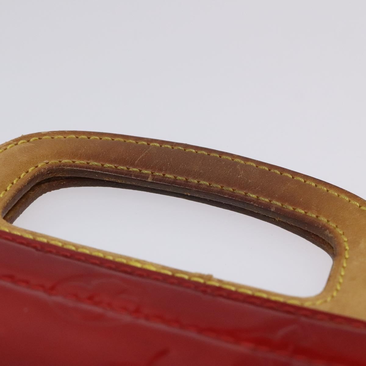 Louis Vuitton Stanton Handbag Monogram Vernis Red Patent_Leather Tote Bag