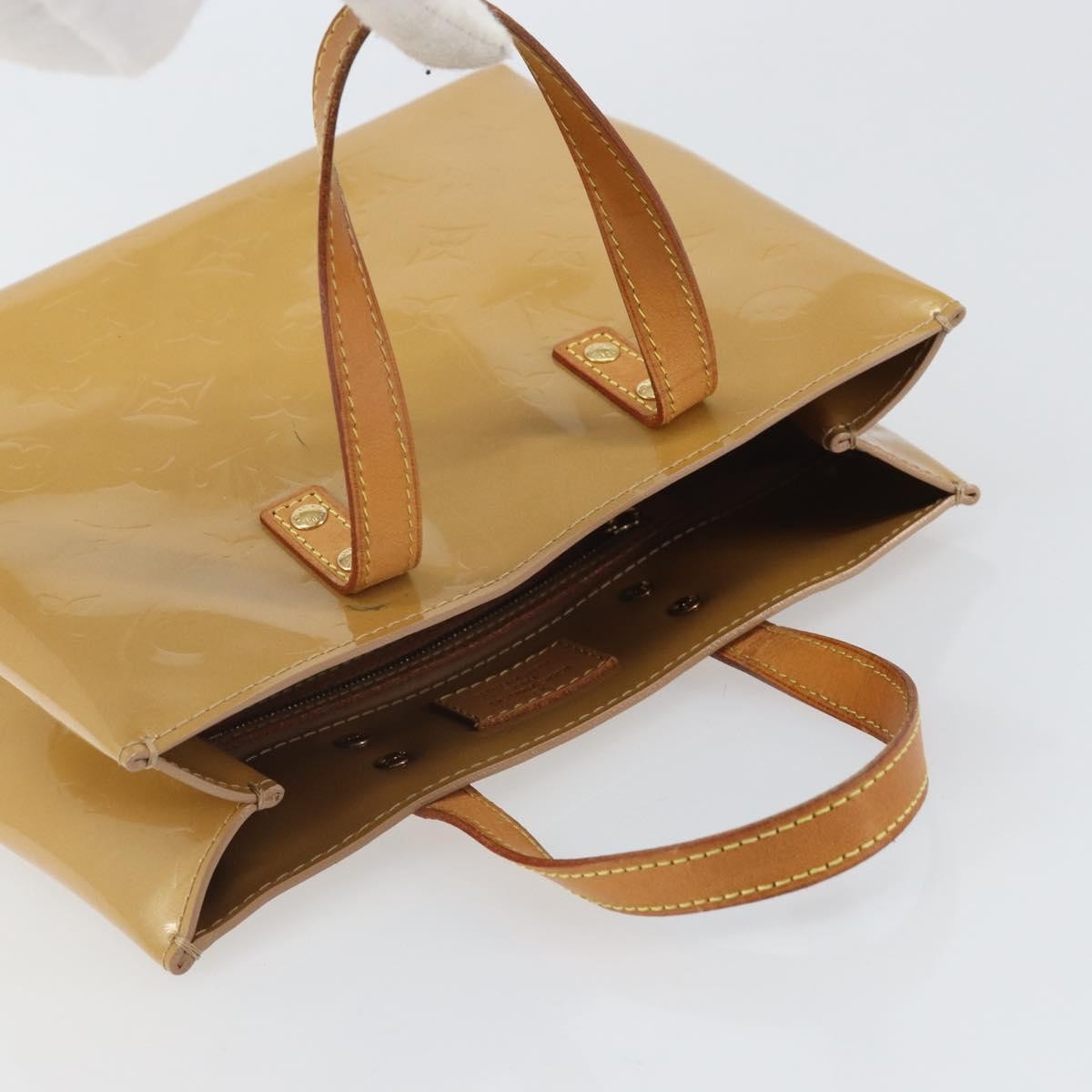 Louis Vuitton Reade Handbag Monogram Vernis Beige Patent_Leather Handbag