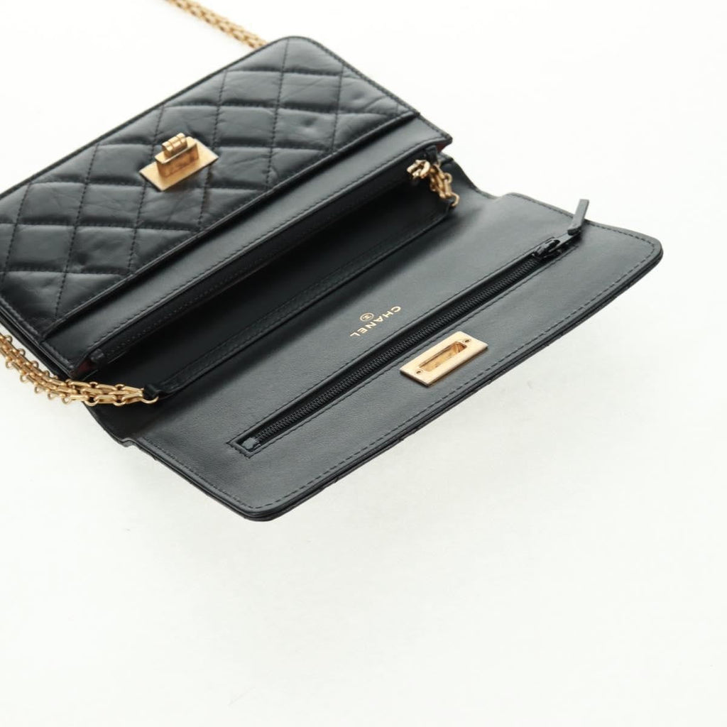 Chanel Lucky Charms Reissue 2.55 Flap Bag Leather Black Leather Shoulder Bag Bag