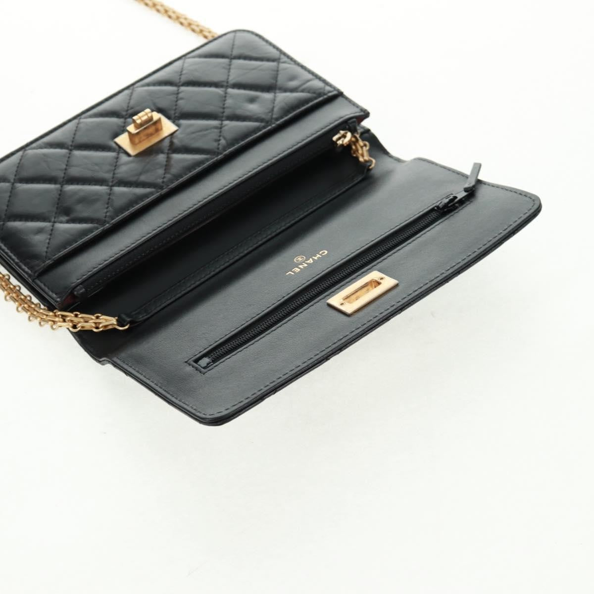 Chanel Lucky Charms Reissue 2.55 Flap Bag Leather Black Leather Shoulder Bag Bag