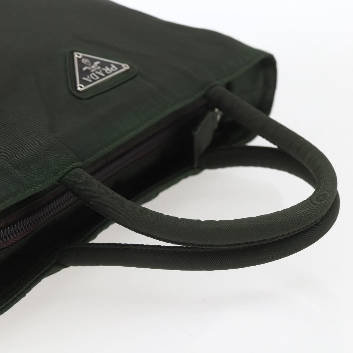 Prada Vintage Zip Handbag Tessuto Khaki Nylon Handbag