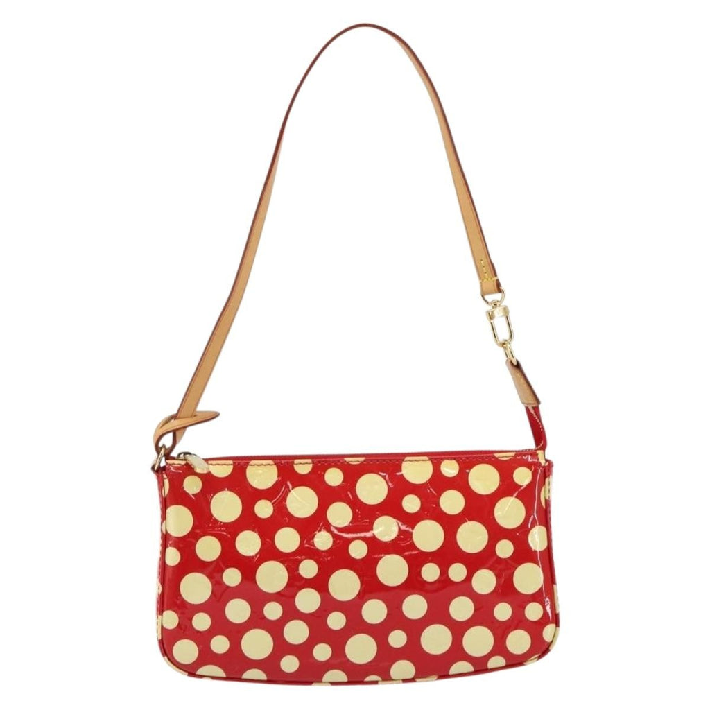 Louis Vuitton Pochette Accessoires Yayoi Kusama Painted Dots Monogram Vernis Red Patent_Leather Clutche & Pouche Bag