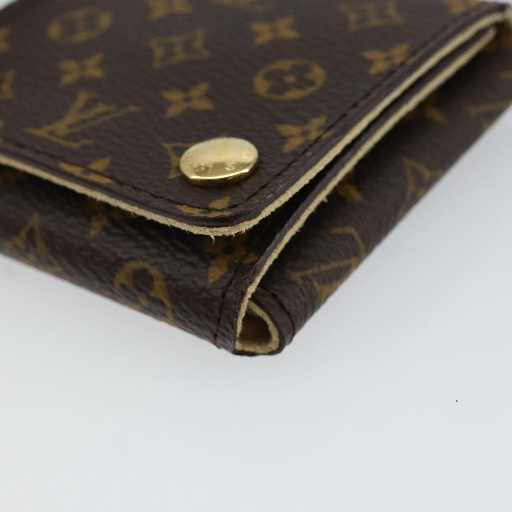 Louis Vuitton Case Jewelry Box Canvas Brown Canvas Wallets Accessory