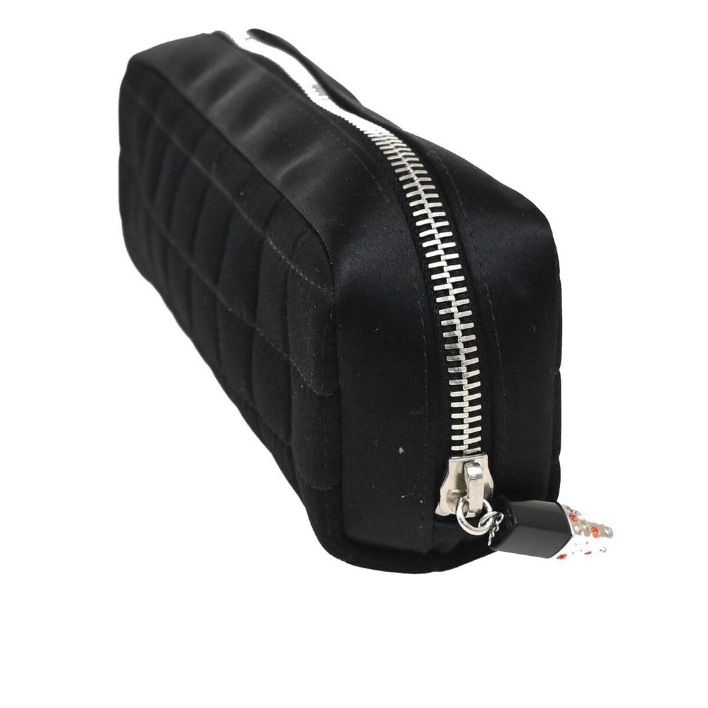 Chanel Chocolate Bar Clutch Nylon Black Nylon Clutche & Pouche Bag