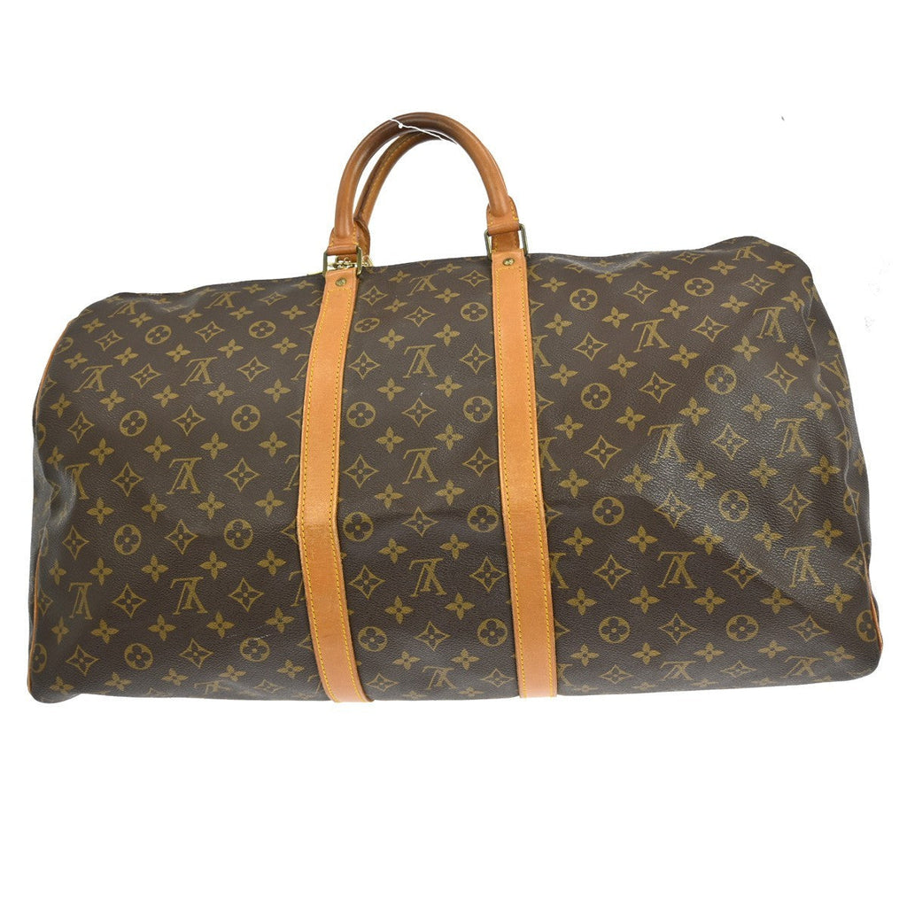 Louis Vuitton Keepall Bag Monogram Canvas Brown Canvas Travel Bag