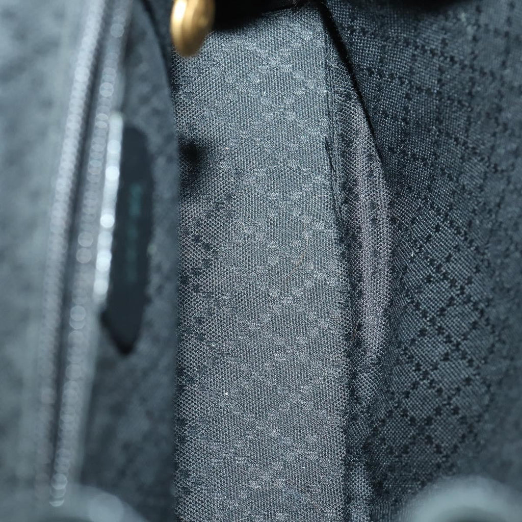 Gucci Gucci Bamboo Backpack Daim Black Suede Backpack Bag (Pre-Owned)