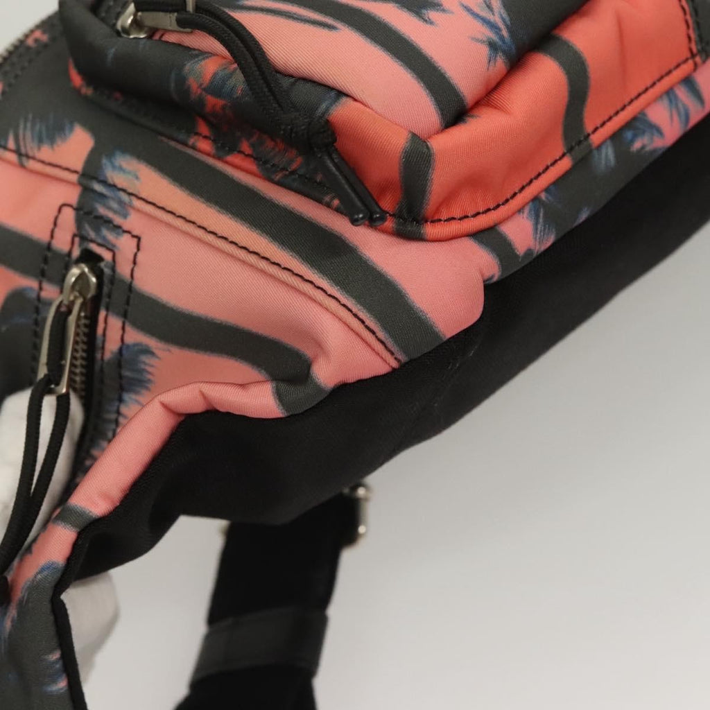 Saint Laurent Front Pocket Waist Bag Printed Nylon Pink Nylon Shoulder Bag Bag (Pre-Owned)