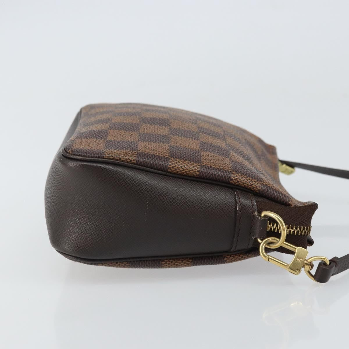 Louis Vuitton Trousse Make Up Bag Damier Canvas Brown Canvas Clutche & Pouche Bag