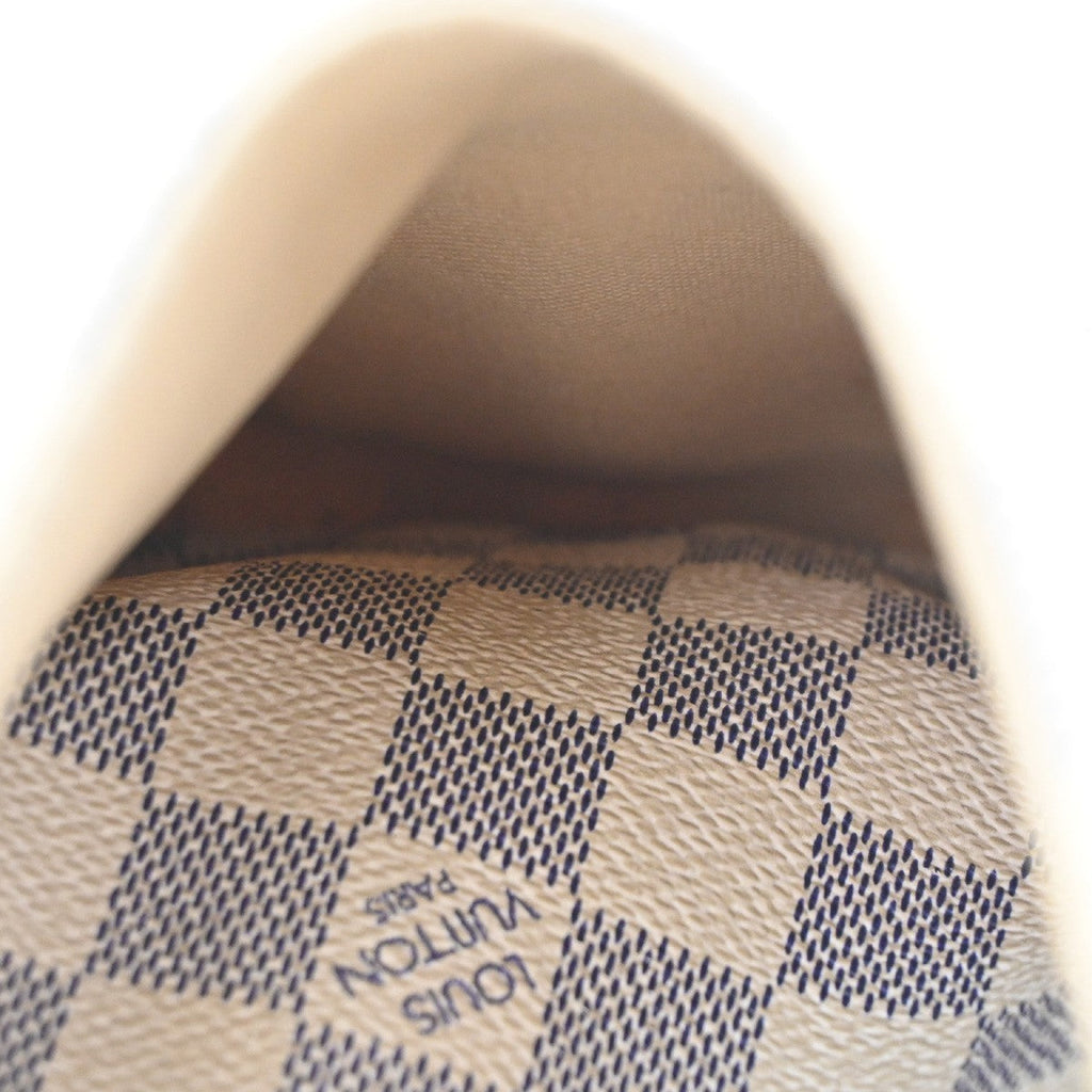 Louis Vuitton Totally Handbag Damier Azur White Canvas Shoulder Bag