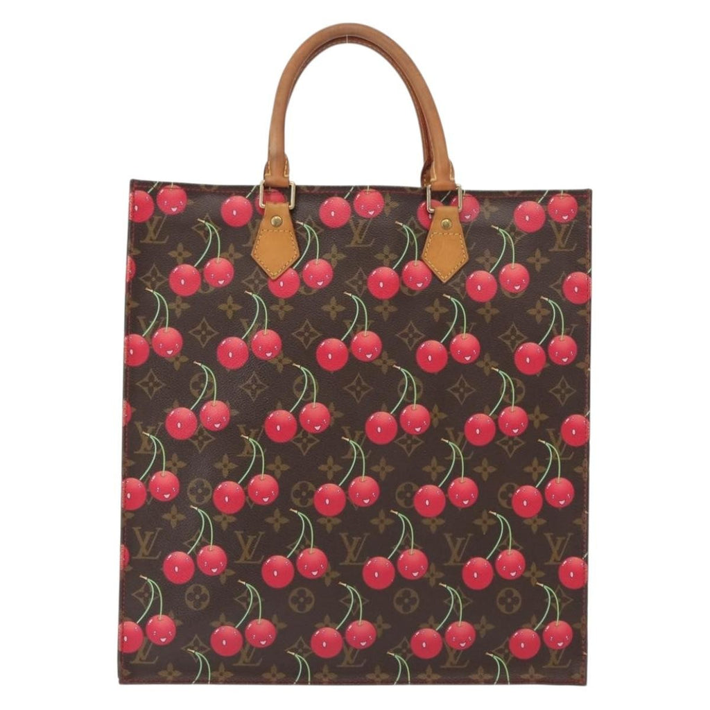 Louis Vuitton Sac Plat Bag Limited Edition Monogram Cerises Brown Canvas Handbag