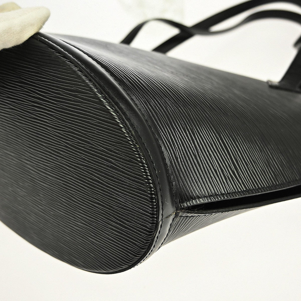 Louis Vuitton Saint Jacques Handbag Epi Leather Black Leather Shoulder Bag