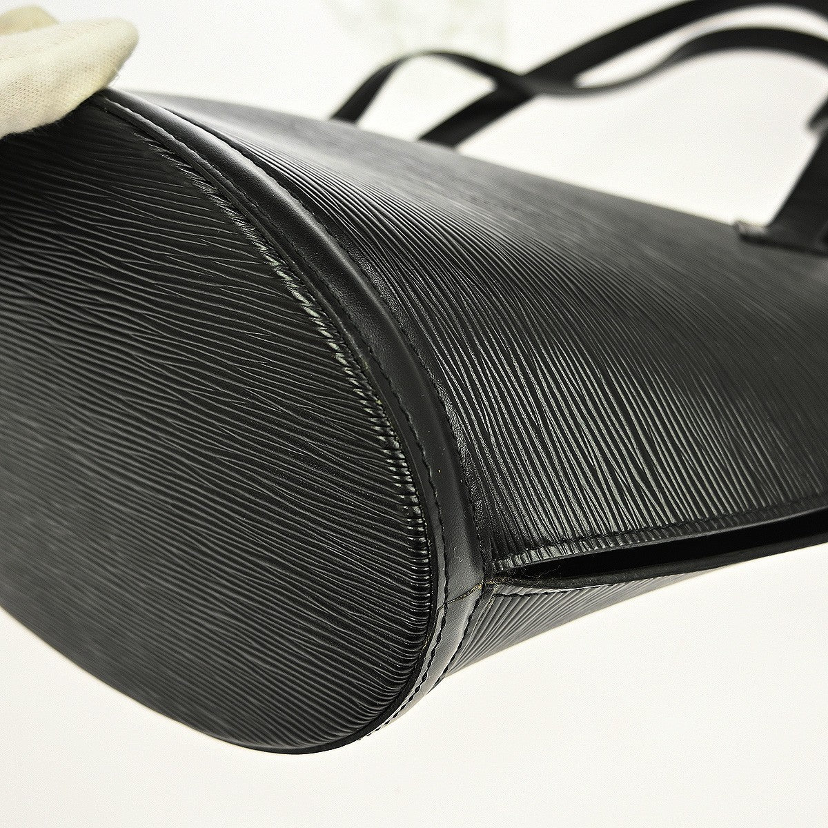 Louis Vuitton Saint Jacques Handbag Epi Leather Black Leather Shoulder Bag