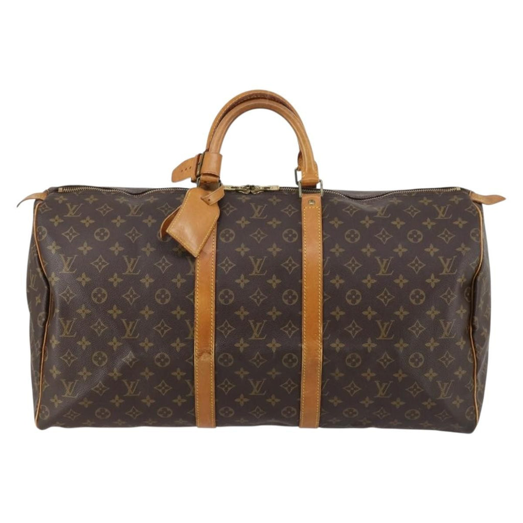 Louis Vuitton Keepall Bag Monogram Canvas Brown Canvas Travel Bag