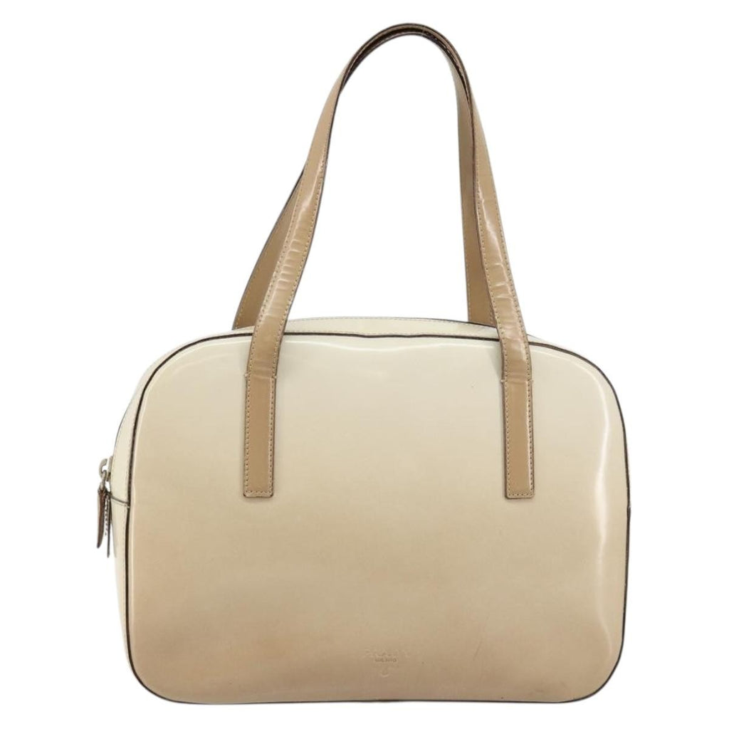 Prada Re-Edition 1995 Handbag Patent Leather Beige Patent_Leather Handbag