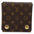 Louis Vuitton Case Jewelry Box Canvas Brown Canvas Wallets Accessory