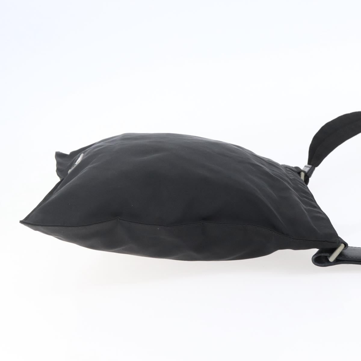 Prada Flat Messenger Bag Tessuto Black Nylon Shoulder Bag Bag