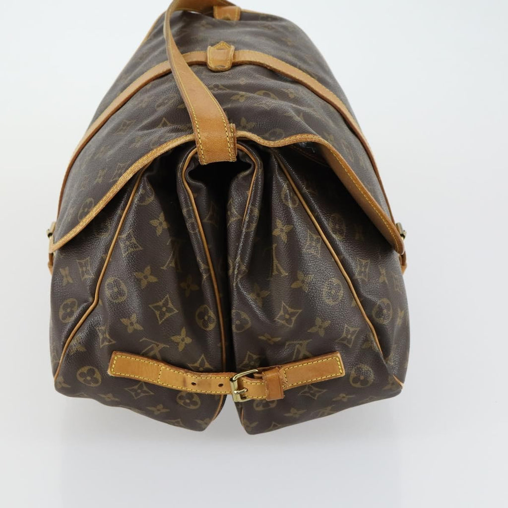 Louis Vuitton Saumur Handbag Monogram Canvas Brown Canvas Shoulder Bag