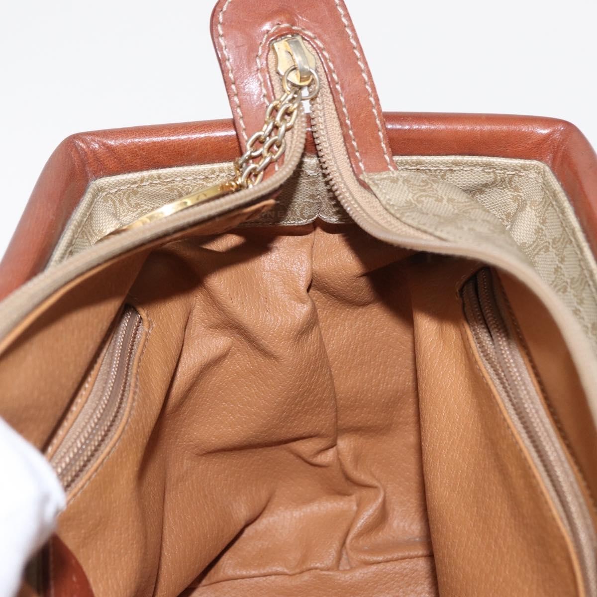 Celine Vintage Macadam Handbag Canvas And Leather Beige Canvas Handbag