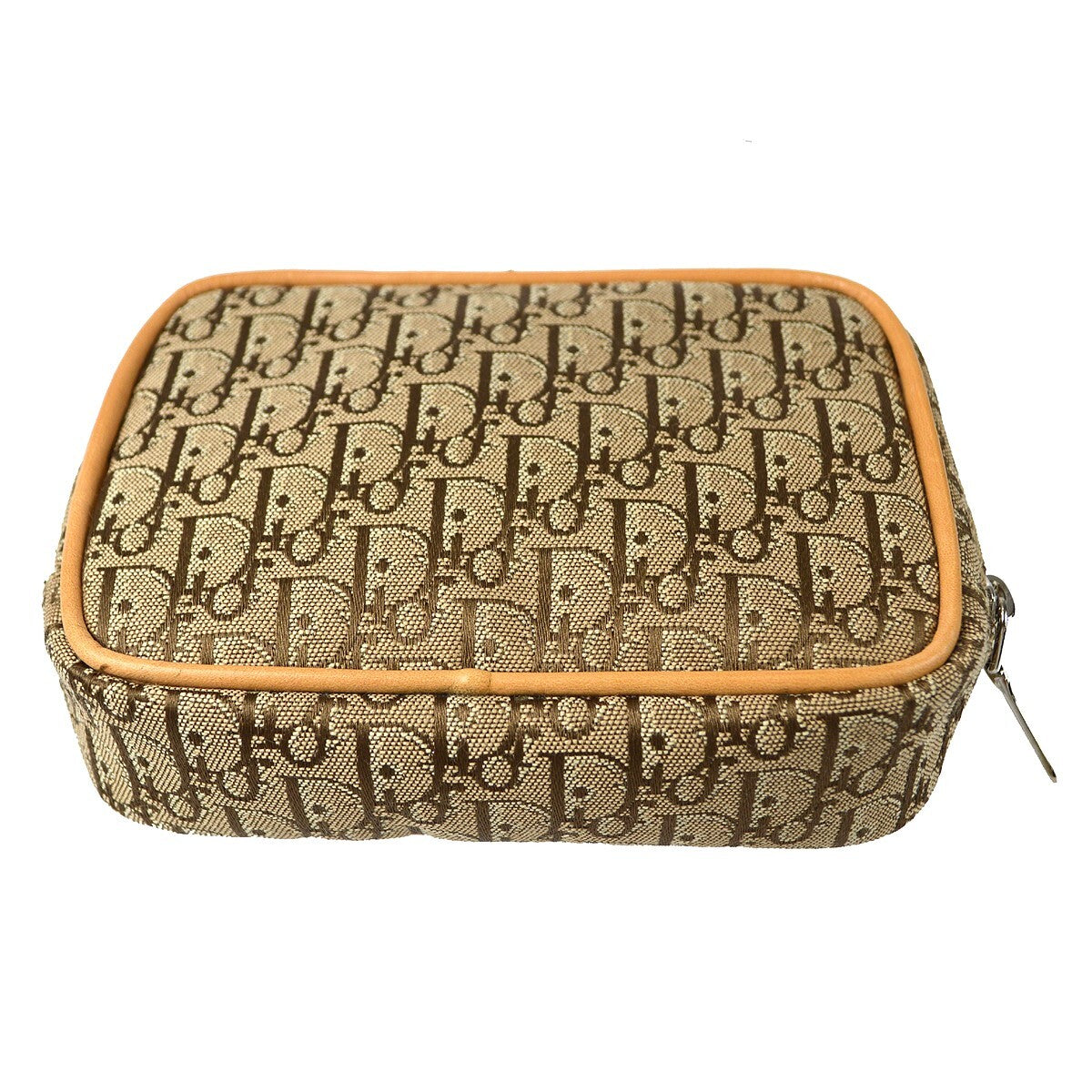 Christian Dior Vintage Trotter Pouch Canvas Beige Canvas Clutche & Pouche Bag (Pre-Owned)