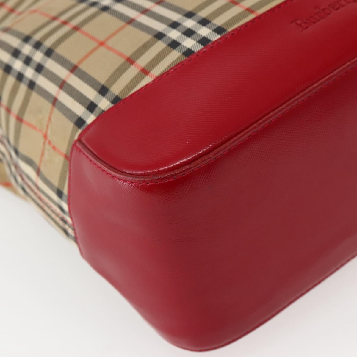 Burberry Nova Check Tote Canvas Check Pattern Beige Canvas Tote Bag