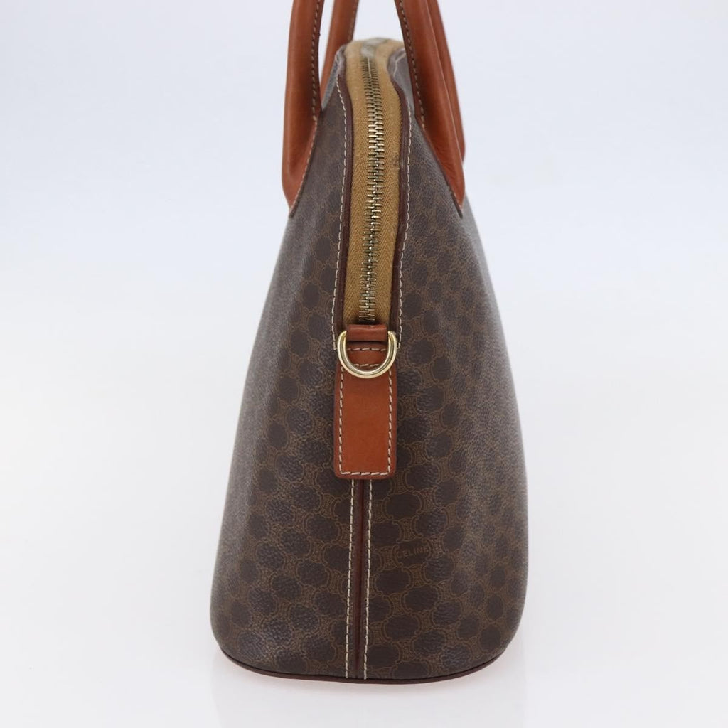 Celine Vintage Macadam Handbag Canvas Brown Canvas Handbag