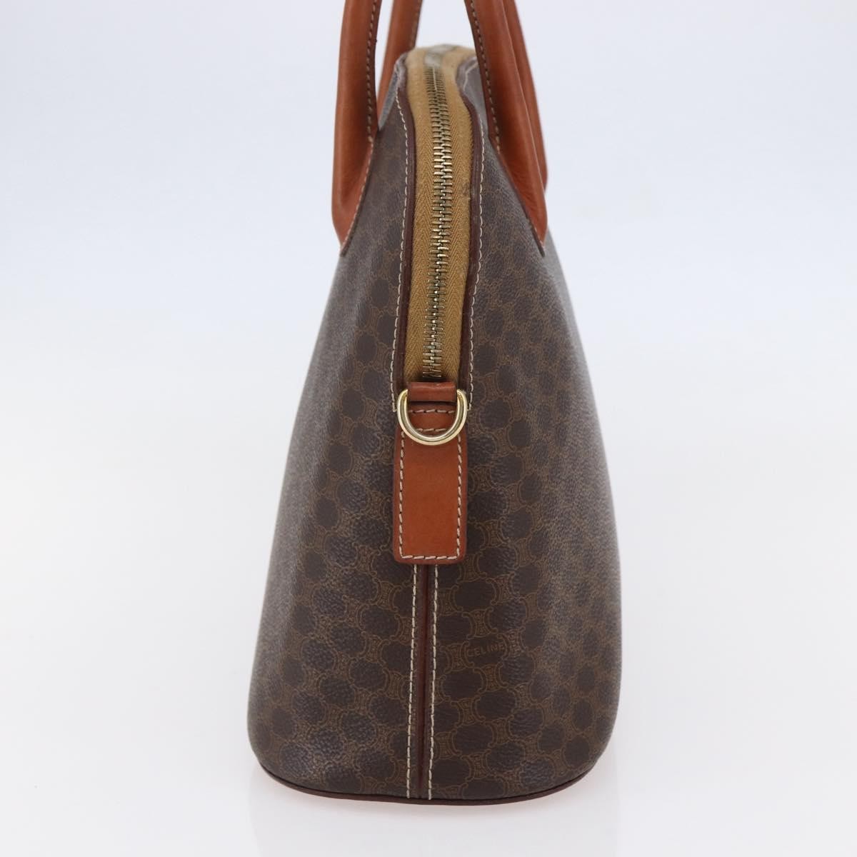 Celine Vintage Macadam Handbag Canvas Brown Canvas Handbag