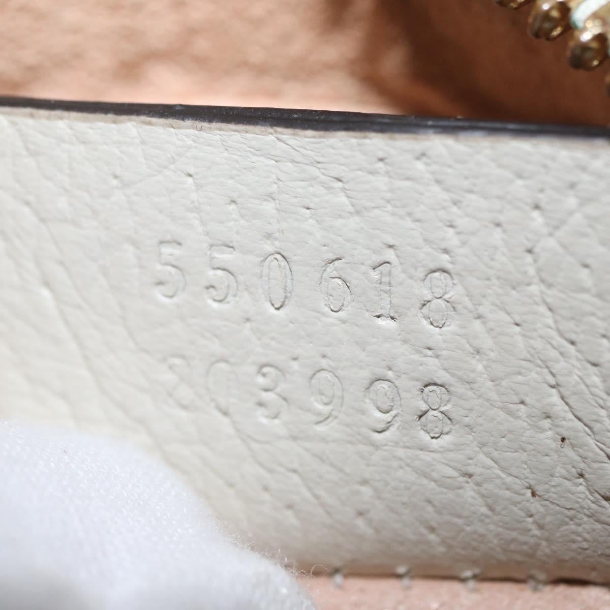 Gucci Gg Marmont Shoulder Bag Matelasse Leather White Leather Shoulder Bag Bag (Pre-Owned)