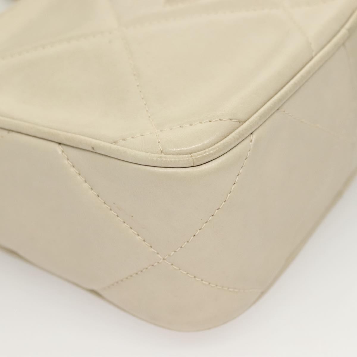 Chanel Vintage Diamond Cc Camera Bag Quilted Lambskin Beige Leather Shoulder Bag Bag