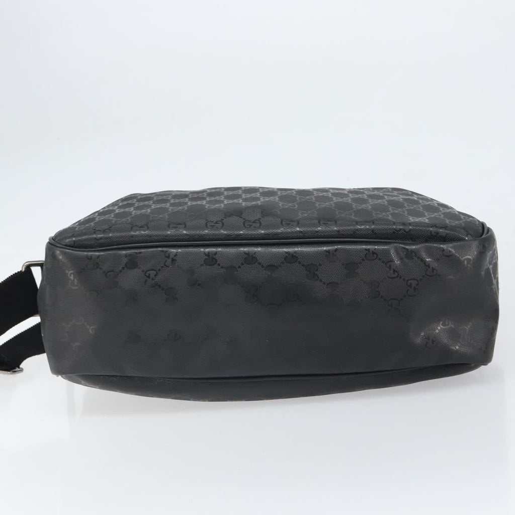 Gucci Zip Messenger Bag Gg Imprime Black Canvas Shoulder Bag Bag (Pre-Owned)