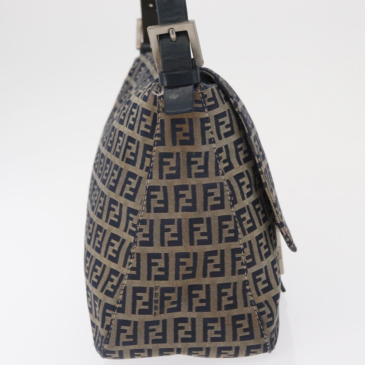 Fendi Mama Forever Bag Zucchino Canvas Navy Canvas Shoulder Bag Bag