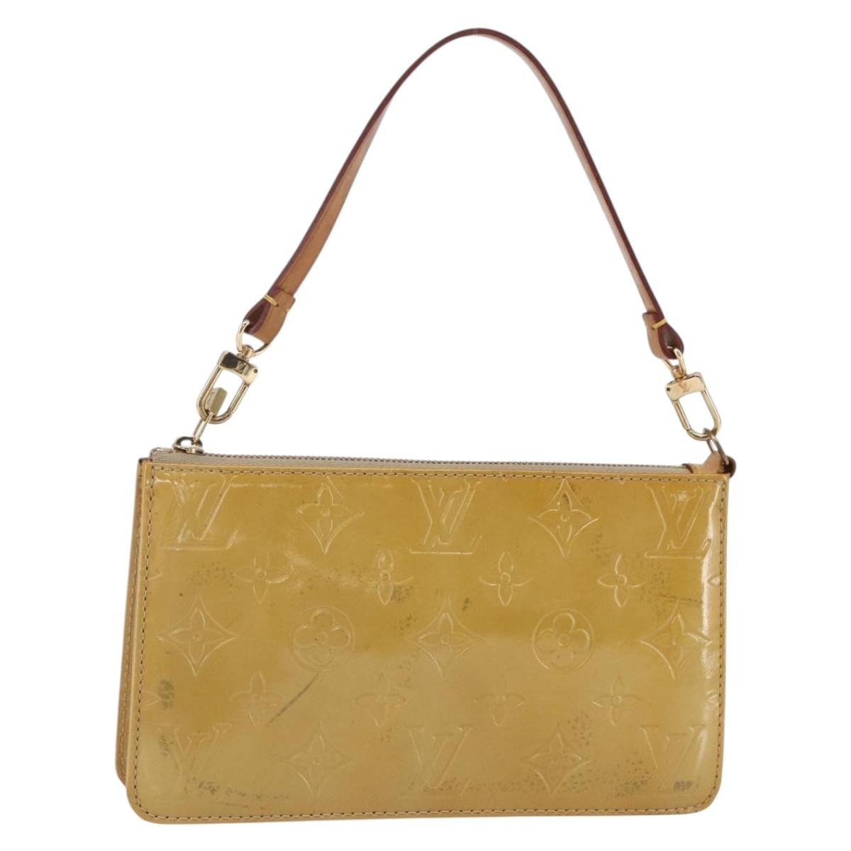 Louis Vuitton Lexington Pochette Monogram Vernis Beige Patent_Leather Clutche & Pouche Bag