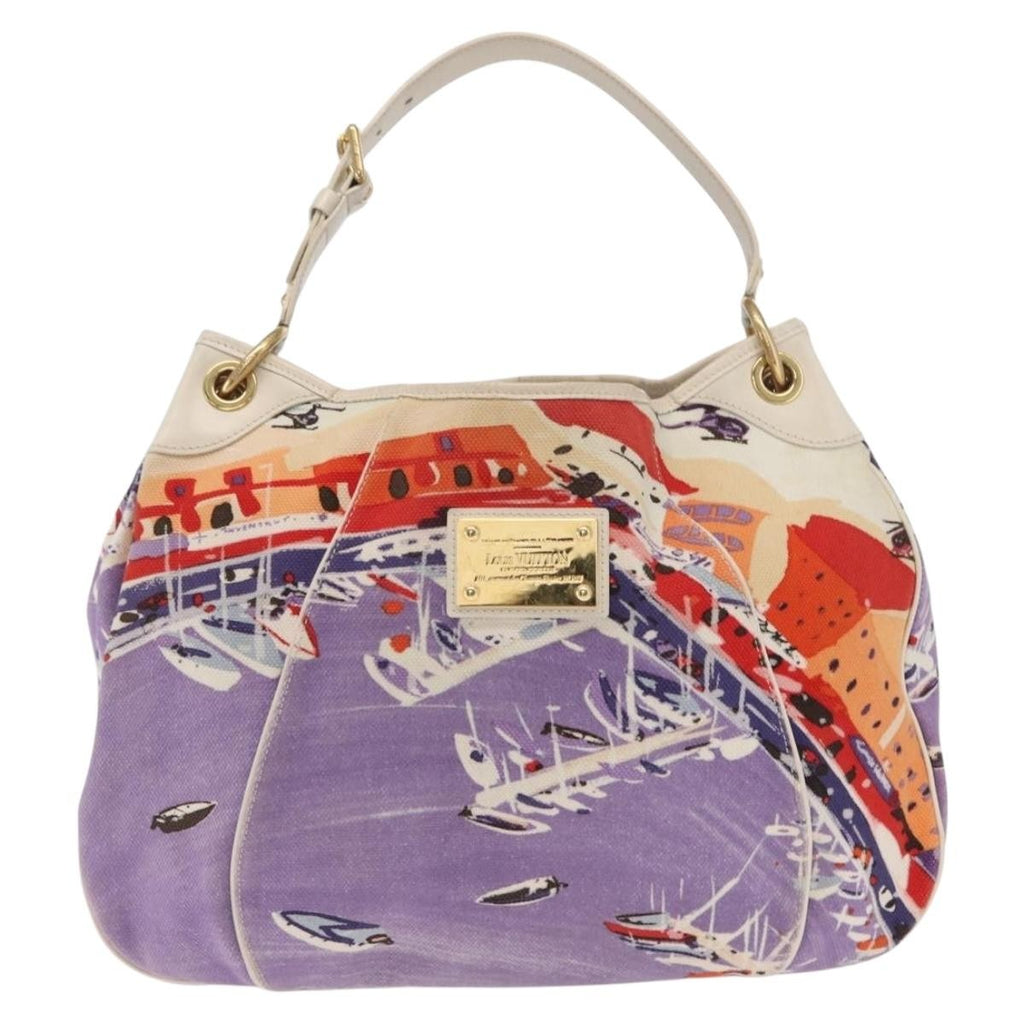 Louis Vuitton Galliera Handbag Riviera Cruise Canvas Purple Canvas Tote Bag