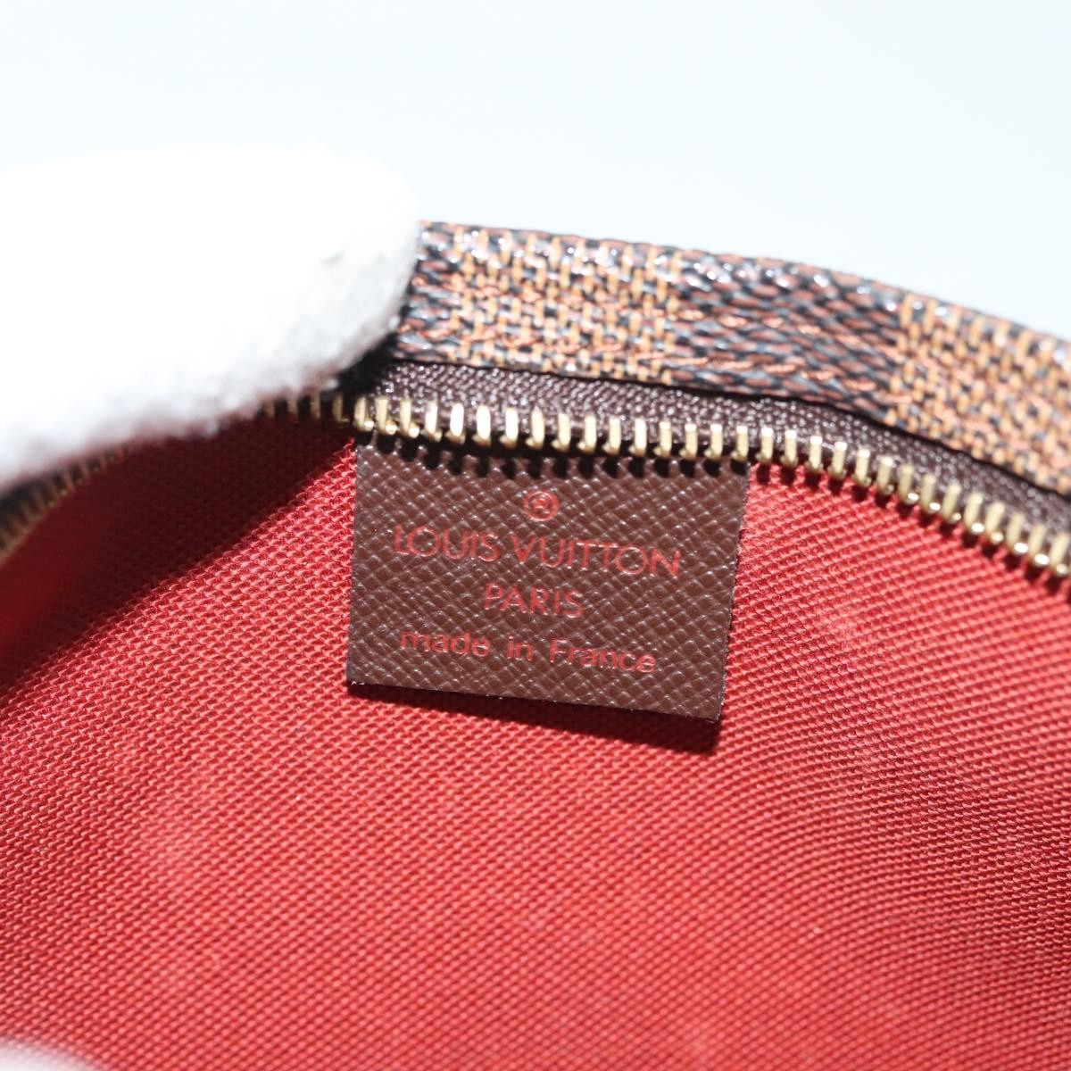 Louis Vuitton Trousse Make Up Bag Damier Canvas Brown Canvas Shoulder Bag