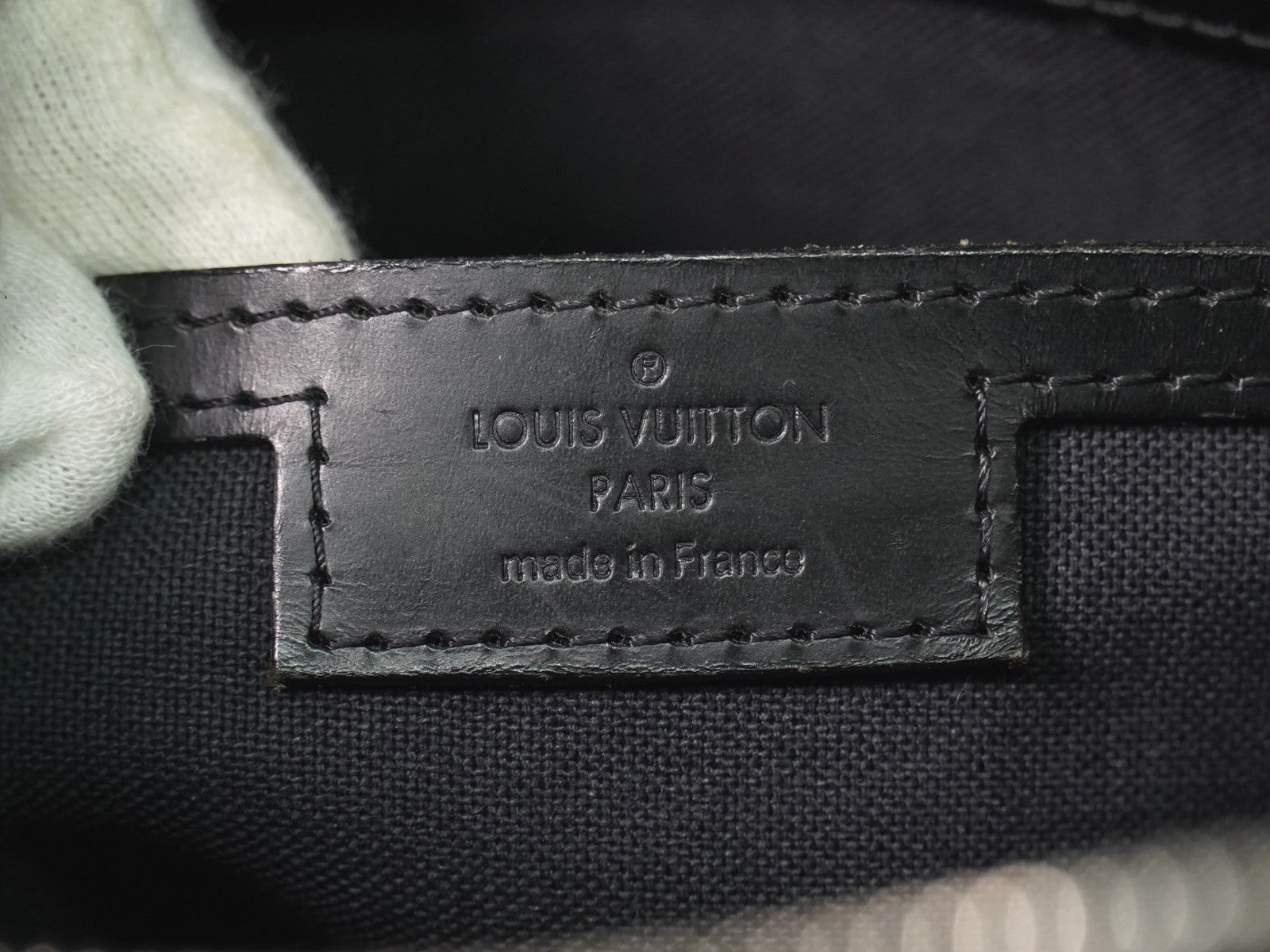Louis Vuitton Tadao Handbag Damier Graphite Black Canvas Tote Bag