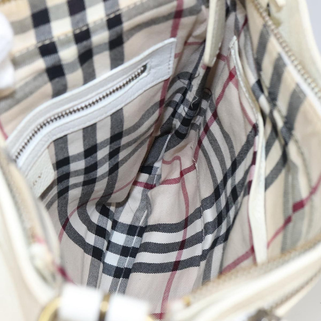 Burberry Vintage Shoulder Bag Leather White Leather Shoulder Bag