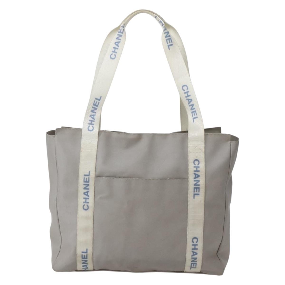 Chanel Sport Line Tote Bag Nylon Gray Nylon Tote Bag Bag