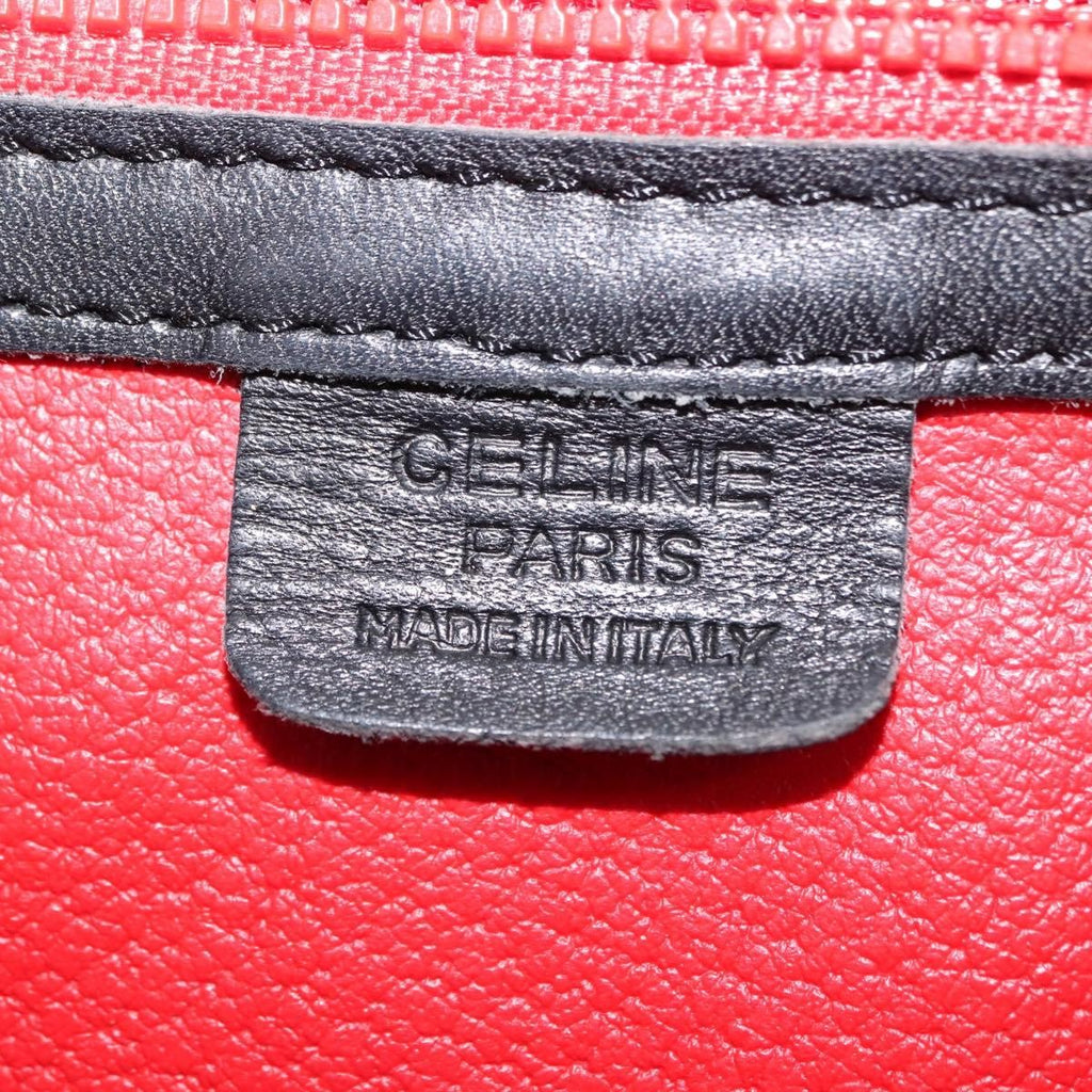 Celine Circle Logo Leather Black Leather Shoulder Bag Bag